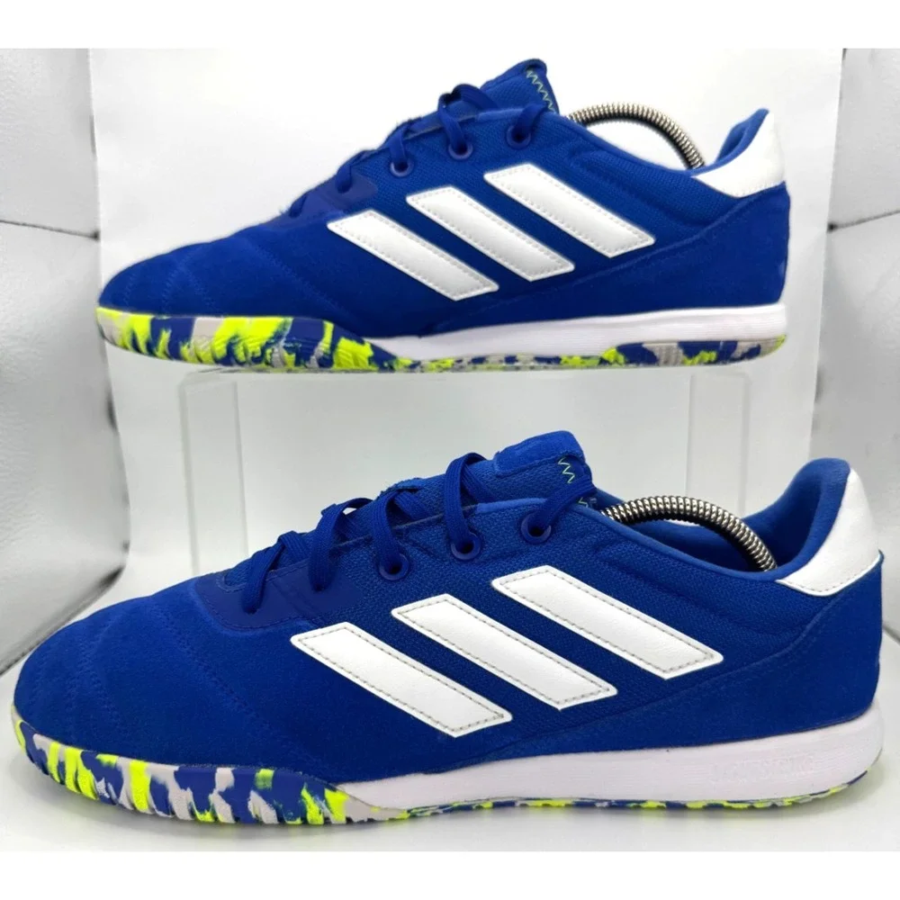 Sz 10.5 Mens Adidas Copa Gloro IN Blue White Yellow Indoor Soccer Shoes FZ6125